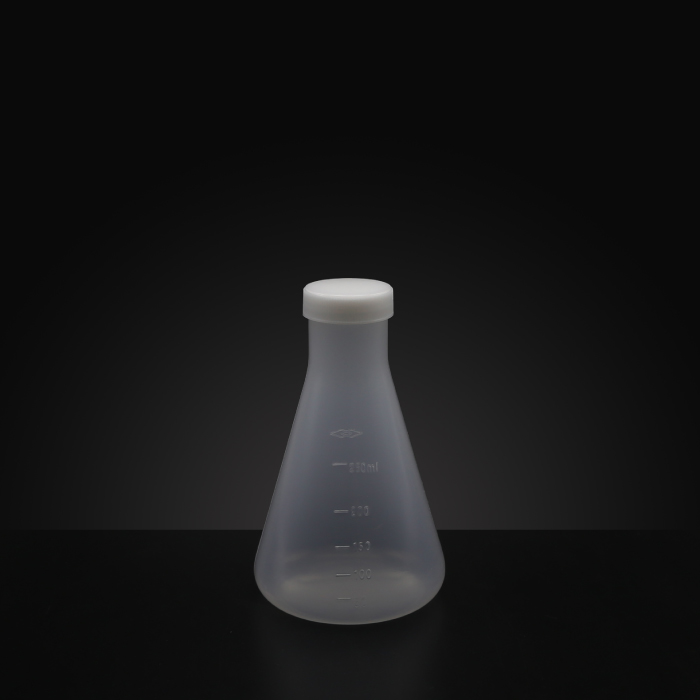 플라스틱 삼각플라스크 250ml (흰캡)