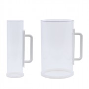 크기가 다른 투명한 아크릴통 ( 손잡이부 - 2개1조 )