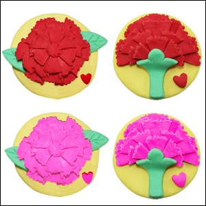 뉴 오물조물비누 카네이션 6인세트 -빨강색꽃/분홍색꽃 JR