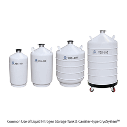 액체질소 저장/운반 탱크 및 원통형 캐니스터 타입 크리오시스템 겸용 (10L)