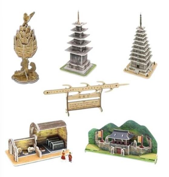 3D입체퍼즐 한국사 백제문화유산 6종 모형 만들기