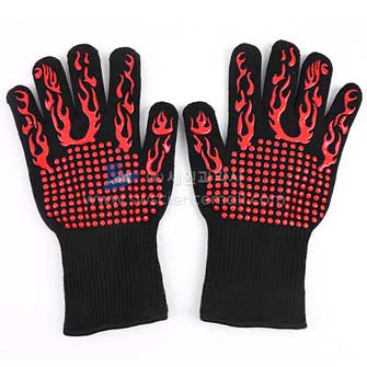 고온 내열장갑(300도,빨강무늬)